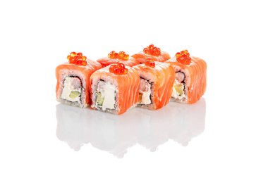 Philadelphia rulo, karides, somon, krem peynir, salatalık 