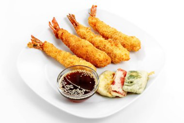 Karides tempura, Soya soslu susam