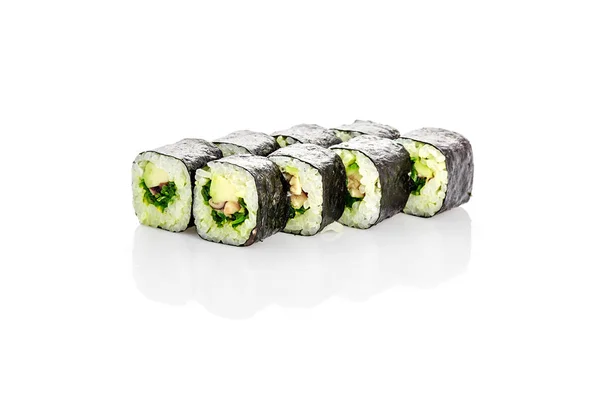 Roll vegano, algas Chuka, aguacate — Foto de Stock