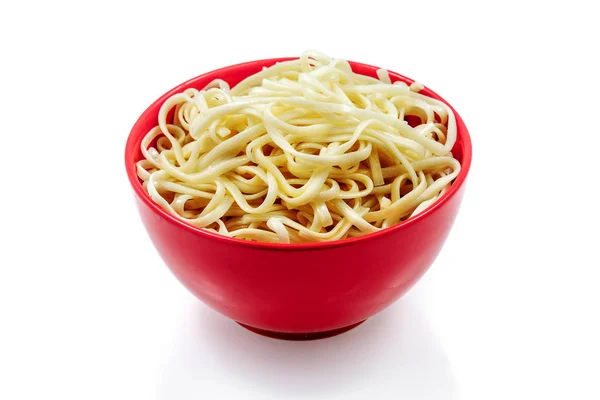 Garnish, boiled noodles, plate — Stock Photo, Image