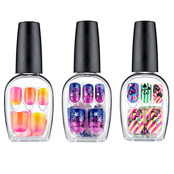 Conjunto de uñas falsas multicolores —  Fotos de Stock