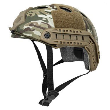 Camouflage, green, khaki military helmet clipart