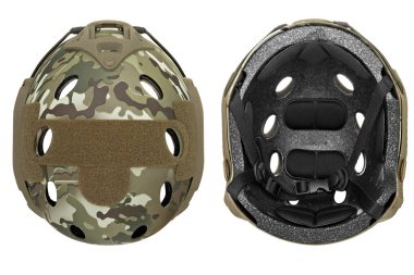 Camouflage, green, khaki military helmet clipart