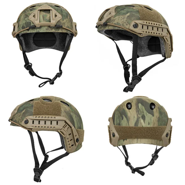 Casque militaire kaki vert camouflage — Photo