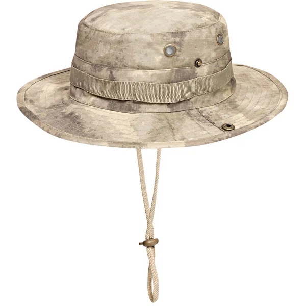 Військова шапка, шолом хакі — стокове фото