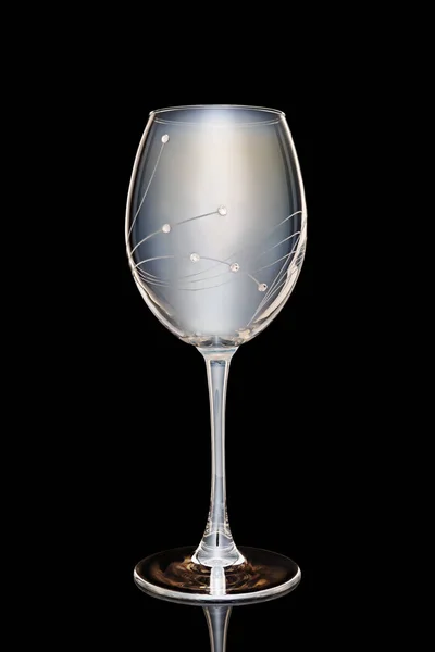 グラスワインやシャンパン グラス クリスタル ガラス — ストック写真