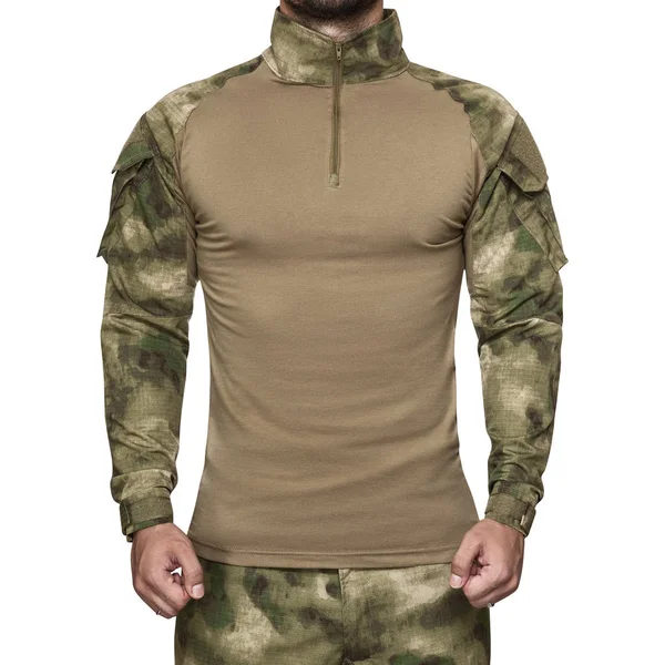 Homem de uniforme militar, camuflagem — Fotografia de Stock