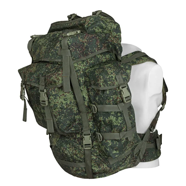 Wojskowych torba, plecak wojskowy, kamuflaż — Zdjęcie stockowe