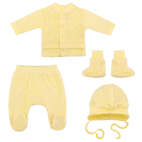 Set of clothes for babies and children, isolation