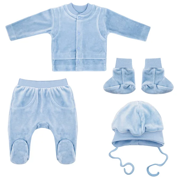 Set van kleding voor baby's en kinderen, isolatie — Stockfoto