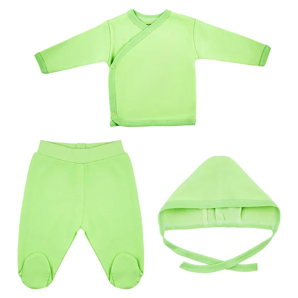 Conjunto de roupas para bebês e crianças, isolamento — Fotografia de Stock