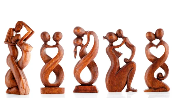 Wooden figurines, decorative figurines, human figurine, — Stock Photo, Image