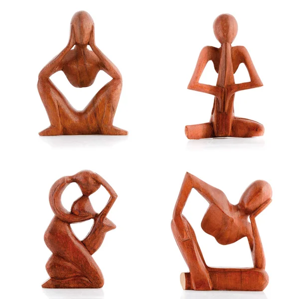 Wooden figurines, decorative figurines, human figurine, — Stock Photo, Image