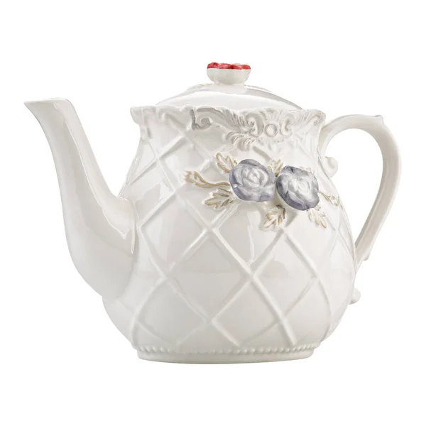 White porcelain teapot — Stock Photo, Image