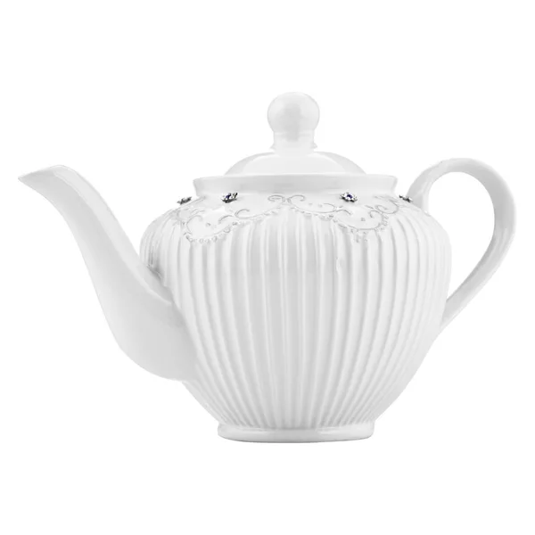 White porcelain teapot — Stock Photo, Image