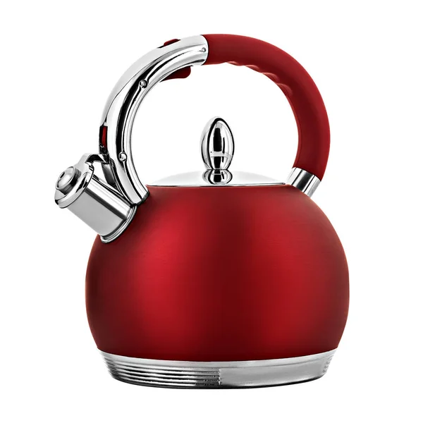Red metal teapot — Stock Photo, Image