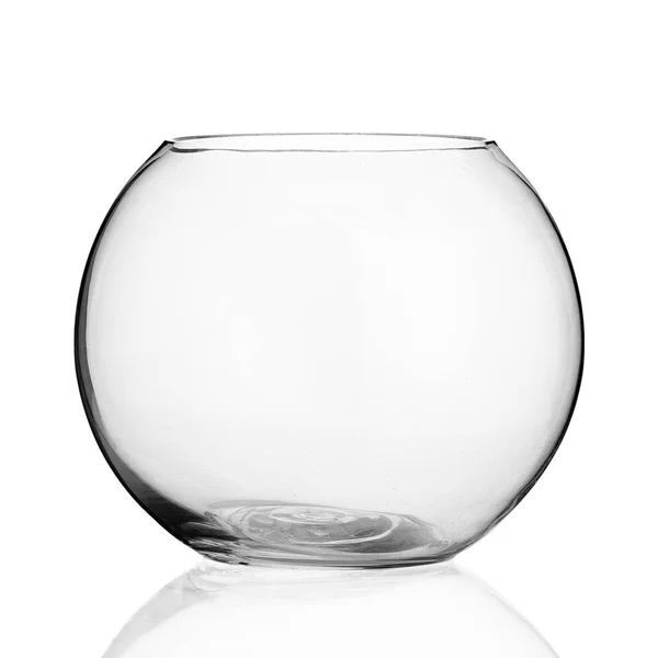 Vase en verre, fond blanc — Photo