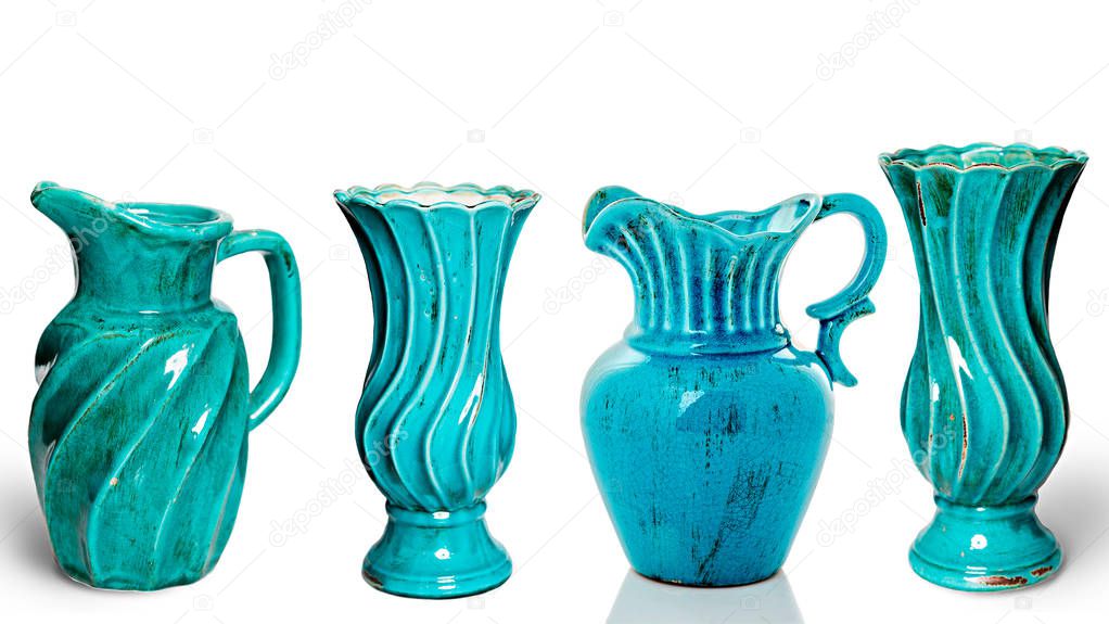 Ceramic vase, collage