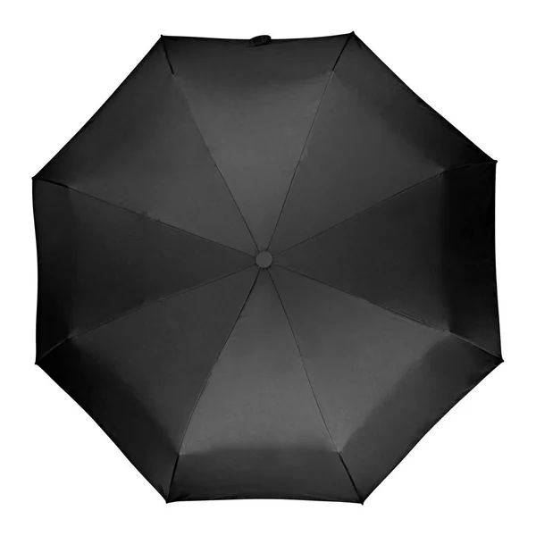 Black umbrella, isolated white background — Stock Photo, Image