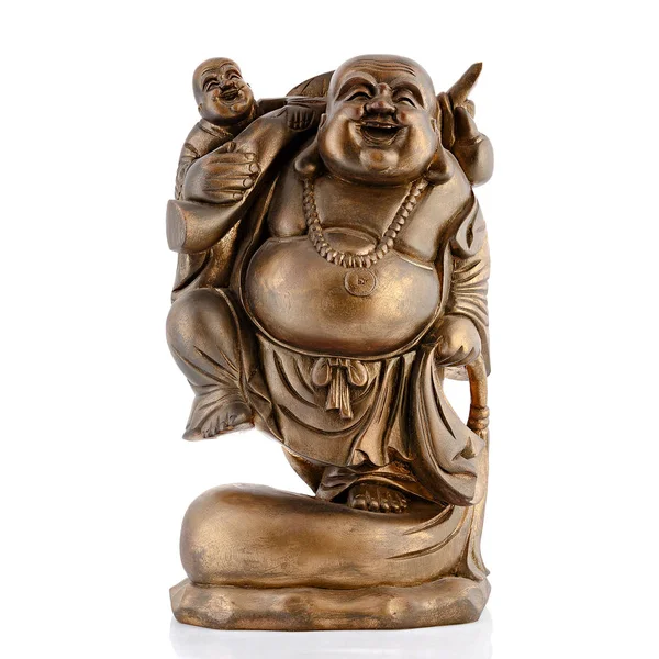 Metal figurines, decorative figurines, buddha, monk, isolated white background Stock Image