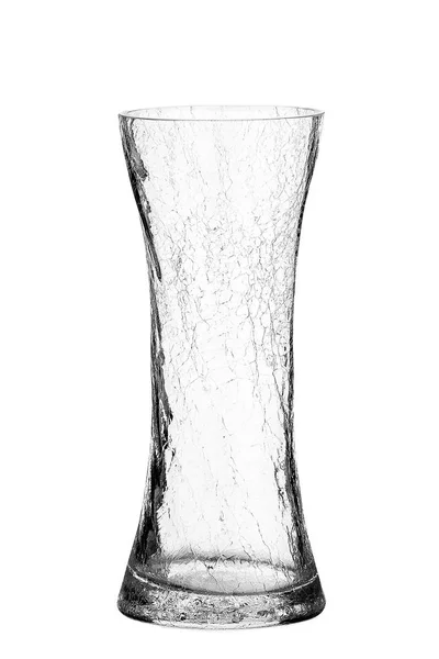 Vaso de vidro, fundo branco — Fotografia de Stock