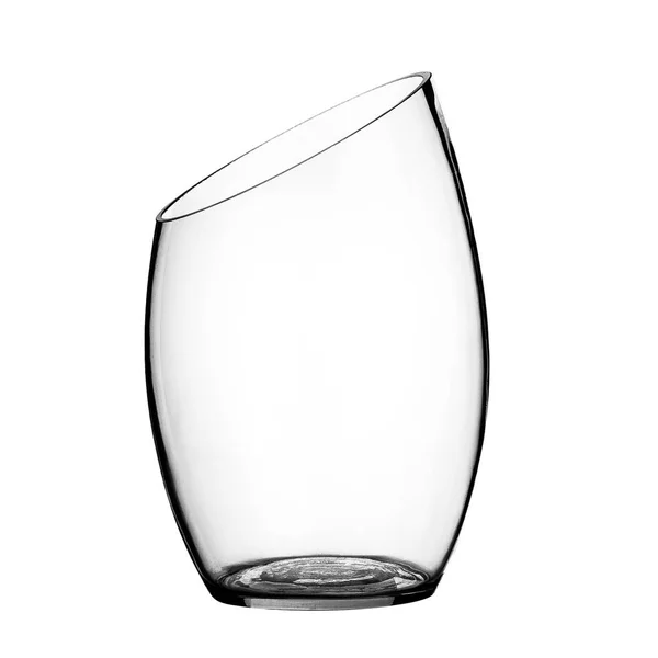 Vase en verre, fond blanc — Photo