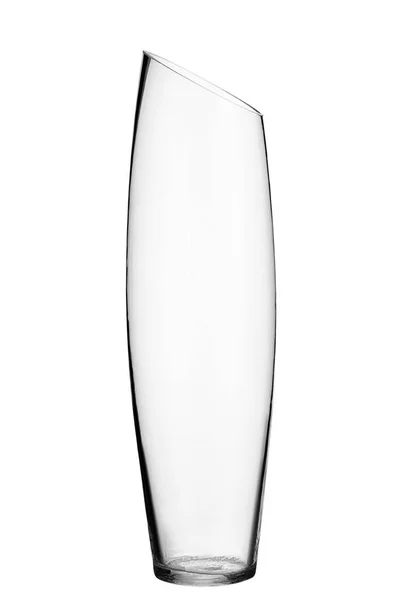 Скляна ваза, білий фон — стокове фото