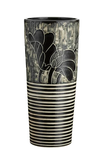 Vaso de cerâmica, fundo branco — Fotografia de Stock