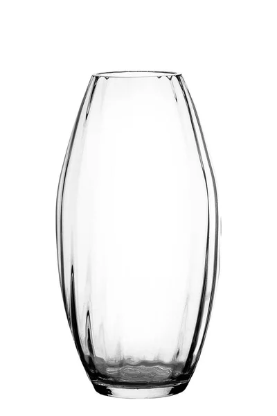 Jarrón de vidrio, fondo blanco — Foto de Stock