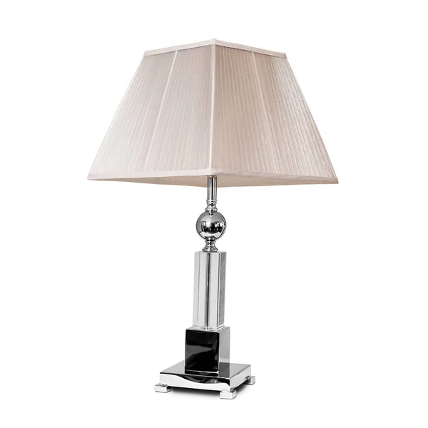 Lampskärm, tabell lampa vit bakgrund — Stockfoto