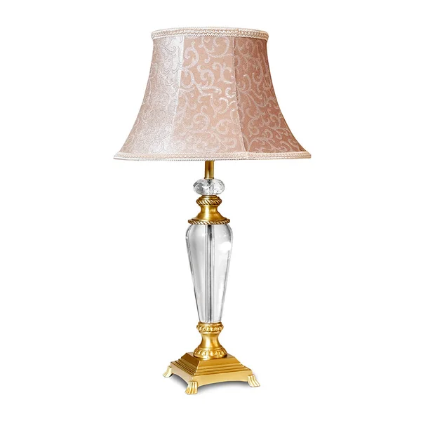 Lampskärm, tabell lampa vit bakgrund — Stockfoto