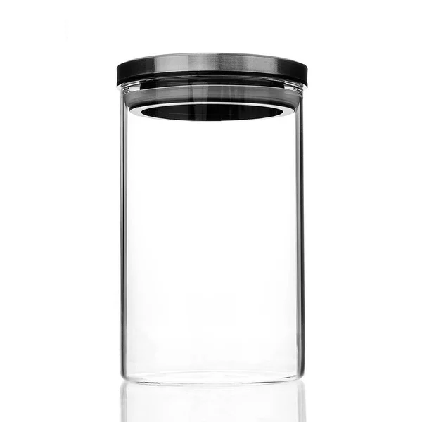 Γυάλινο βάζο άσπρο φόντο — Φωτογραφία Αρχείου
