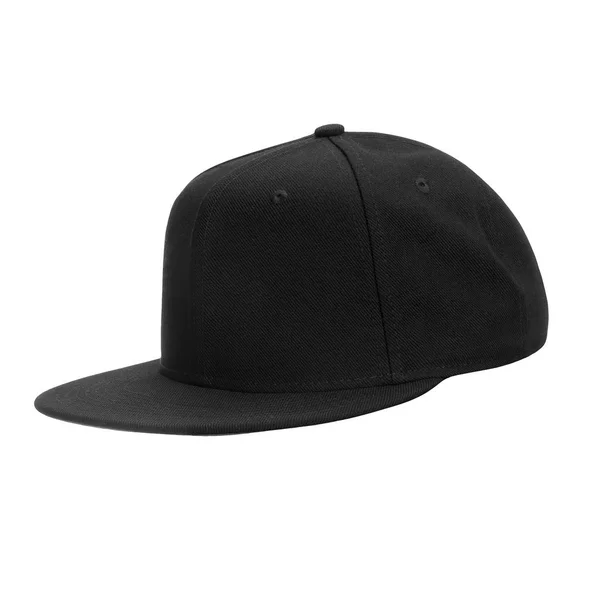 Casquette de baseball noire, sur fond blanc isolé — Photo