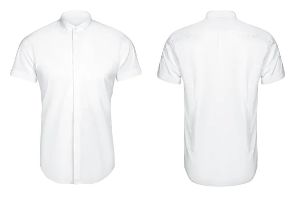 Download Blank Collared Shirt Mock Template Front Back View ...