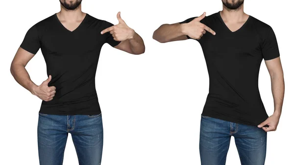 Man In zwarte Tshirt — Stockfoto