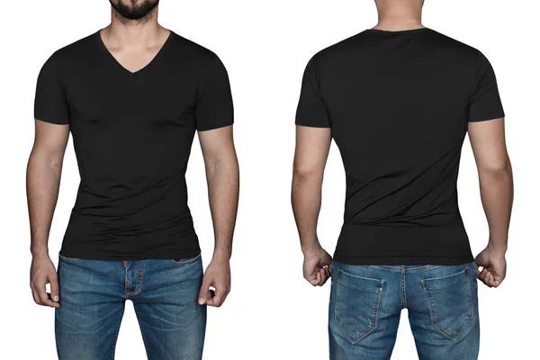 Man in black tshirt — Stock Photo, Image