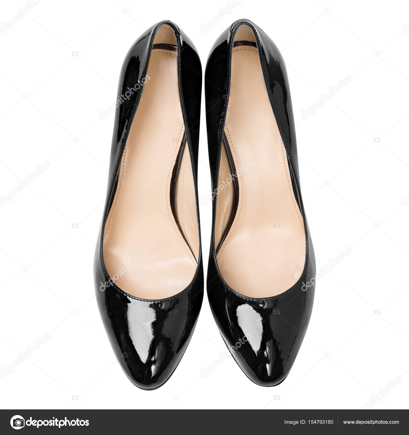 glossy black shoes