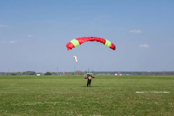 skydivers paraşütçü mavi gökyüzü günbatımı üzerinde üzerinde