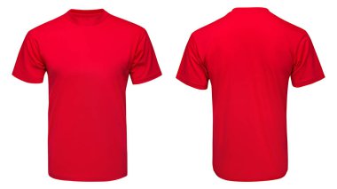 Kırmızı tshirt, giysi izole 