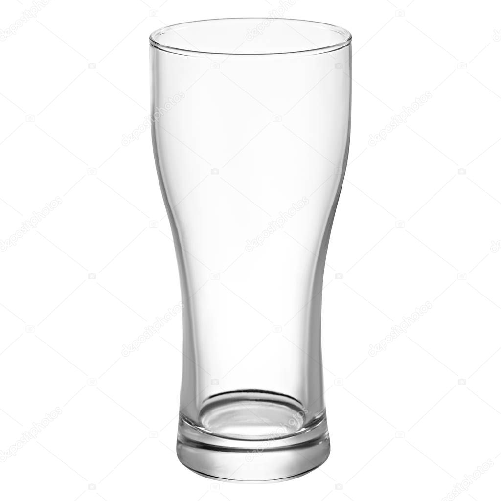 Empty beer glass for beer 