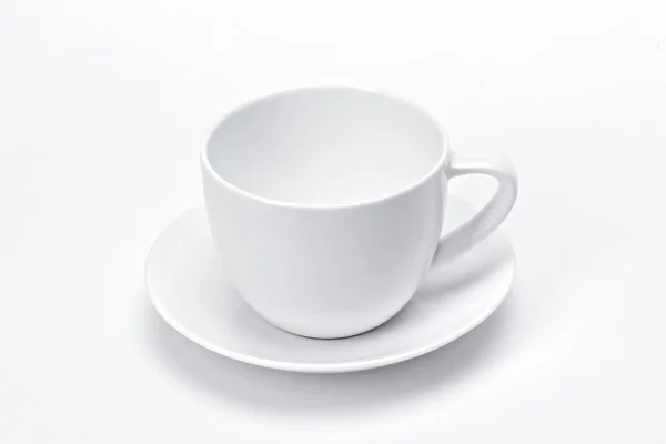 Blank template porcelain tableware for your design, white ceramic  tea mug white background — Φωτογραφία Αρχείου