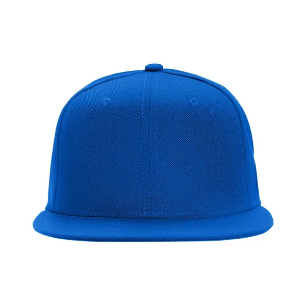 Sjabloon voor uw ontwerp lege blauwe Baseballcap geïsoleerd op een witte achtergrond met uitknippad — Stockfoto