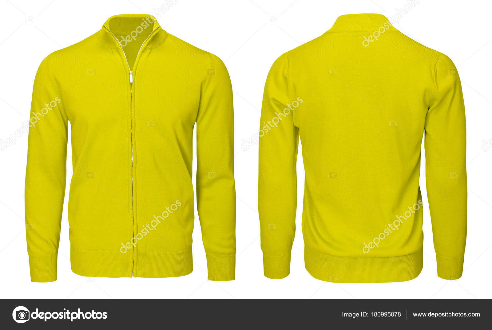 Download Blank template mens yellow sweatshirt long sleeve, front ...