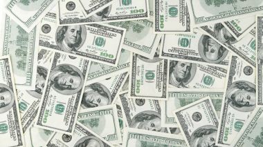 Duvar kağıdı arka plan Amerikan parası yüz doları bill görünümü yukarıdaki. Birçok bize 100 banknot  