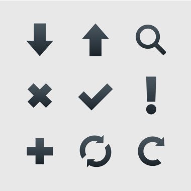 Modern düz simgeler kümesi.