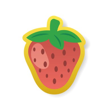 Modern renkli vektör Illustration çilek için Web sitesi veya mobil uygulama. Tasarım sizin için parlak ve şık öğeleri.