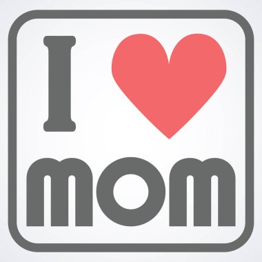 Mutlu anneler günü tipografi vektör çizim. Anne hediye kartı seviyorum. Tipografi kompozisyon.