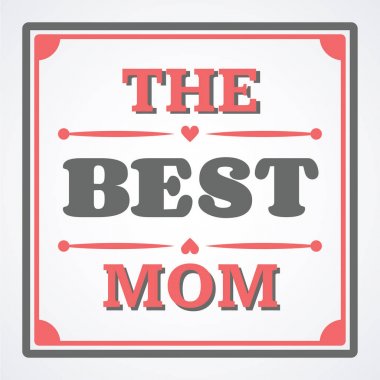 Mutlu anneler günü tipografi vektör çizim. Dünya hediye kartı en iyi anne.