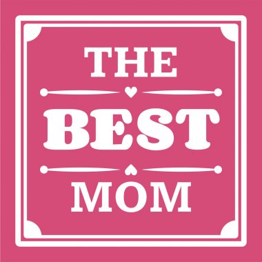 Mutlu anneler günü tipografi vektör çizim. Dünya hediye kartı en iyi anne.