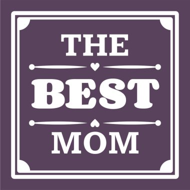 Mutlu anneler günü tipografi vektör çizim. Dünya hediye kartı en iyi anne.